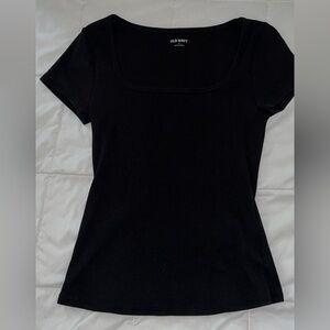 Old Navy Black Fitted Short Sleeve T-Shirt